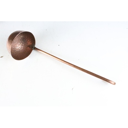 167 - Set of Three Copper Hanging Utensils, longest 40cm