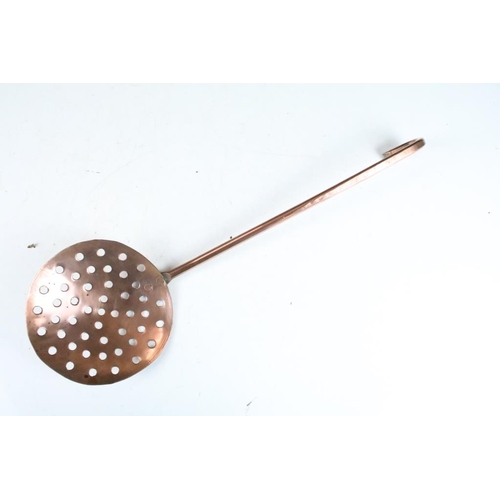 167 - Set of Three Copper Hanging Utensils, longest 40cm