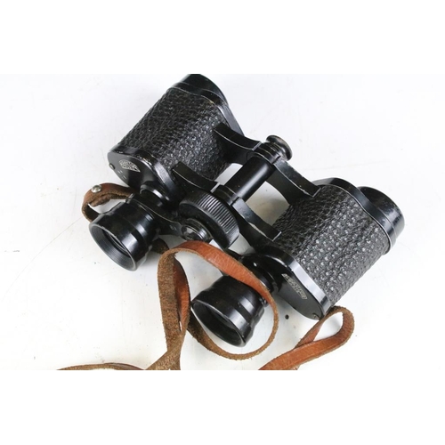 301 - Leather cased Military Binoculars made by Kraytor, Paris