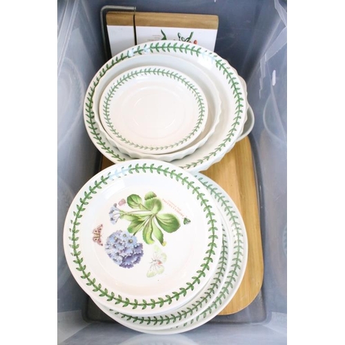 62 - Large collection of Portmeirion ‘ Botanic Garden ‘ items including Plates, Storage Jars, Mugs, Glass... 