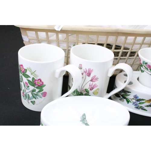 62 - Large collection of Portmeirion ‘ Botanic Garden ‘ items including Plates, Storage Jars, Mugs, Glass... 