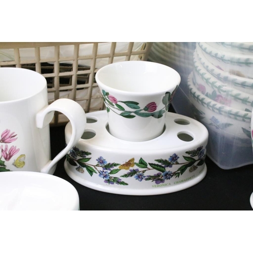 62 - Large collection of Portmeirion ‘ Botanic Garden ‘ items including Plates, Storage Jars, Mugs, Glass... 