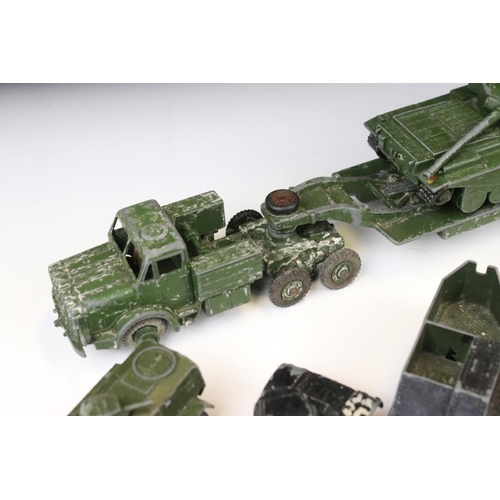 1413 - 22 Mid 20th C play worn military diecast models to include Dinky, Britains, Lone Star, Budgie, Benbr... 