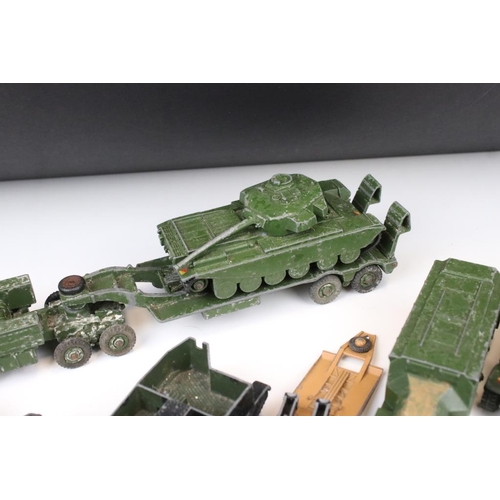 1413 - 22 Mid 20th C play worn military diecast models to include Dinky, Britains, Lone Star, Budgie, Benbr... 