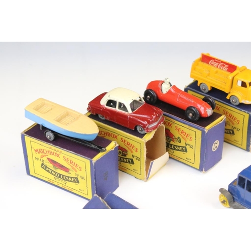 1415 - 11 boxed Matchbox Series 'Moko Lesney' diecast models to include 24 Excavator, 27 Bedford Low Loader... 