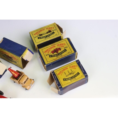 1415 - 11 boxed Matchbox Series 'Moko Lesney' diecast models to include 24 Excavator, 27 Bedford Low Loader... 