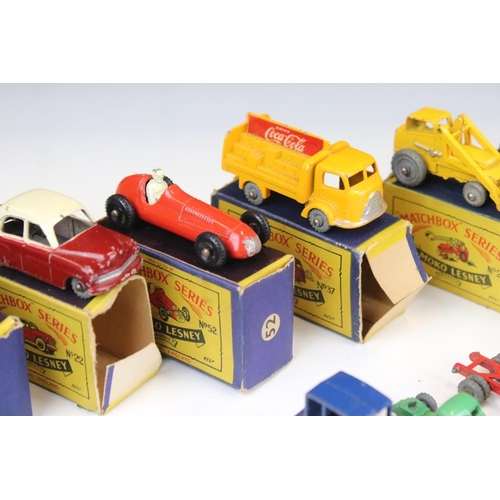 1415 - 11 boxed Matchbox Series 'Moko Lesney' diecast models to include 24 Excavator, 27 Bedford Low Loader... 