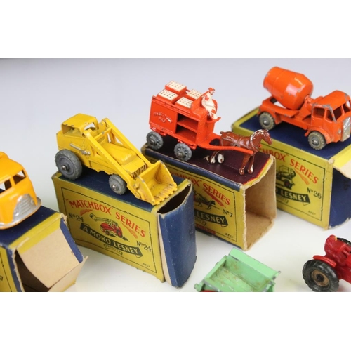 1415 - 11 boxed Matchbox Series 'Moko Lesney' diecast models to include 24 Excavator, 27 Bedford Low Loader... 