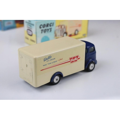 1417 - Four mid 20th C Corgi diecast models contained within reproduction boxes to include 233 Heinkel Econ... 