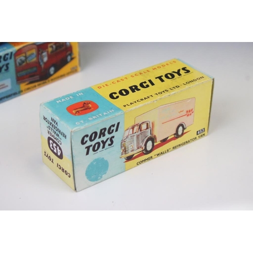 1417 - Four mid 20th C Corgi diecast models contained within reproduction boxes to include 233 Heinkel Econ... 