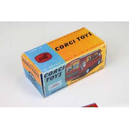 1417 - Four mid 20th C Corgi diecast models contained within reproduction boxes to include 233 Heinkel Econ... 