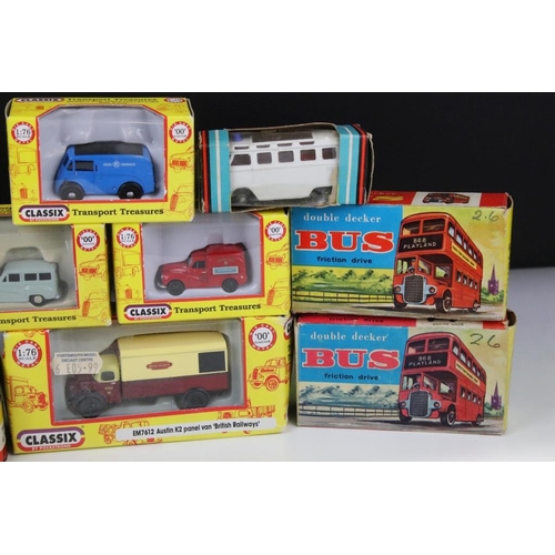 1421 - 19 Boxed / cased diecast & plastic models to include Triang Mighty Mini Tractor Trailer, 2 x Impy, 6... 