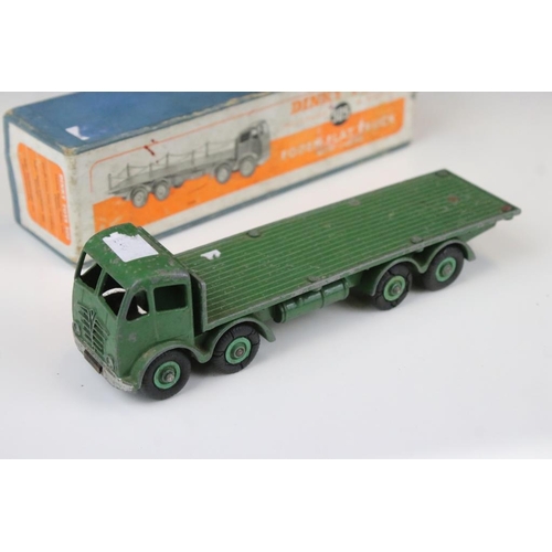 1422 - Five boxed Dinky diecast commercial models to include 2 x 513 Guy Flat Truck both in green (one box ... 