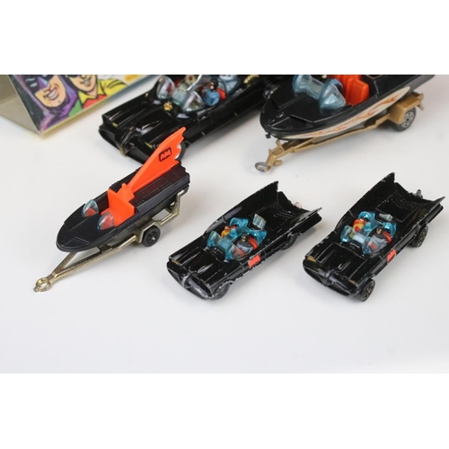 1423 - Seven mid 20th C Batman related diecast models to include Corgi 267 Batmobile with both figures and ... 