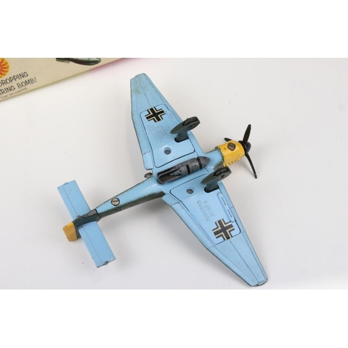 1424 - Five boxed diecast models planes to include 4 x Dinky featuring 721 Junkers JU 87B Stuka (diecast vg... 