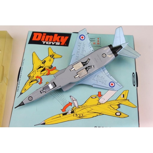 1424 - Five boxed diecast models planes to include 4 x Dinky featuring 721 Junkers JU 87B Stuka (diecast vg... 