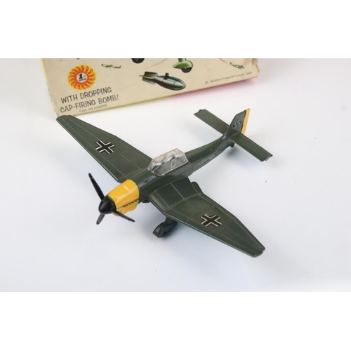 1424 - Five boxed diecast models planes to include 4 x Dinky featuring 721 Junkers JU 87B Stuka (diecast vg... 