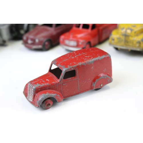 1426 - 20 Mid 20th C play worn Dinky & Corgi diecast models to include Dinky Luxury Coach, Dinky Duple Road... 