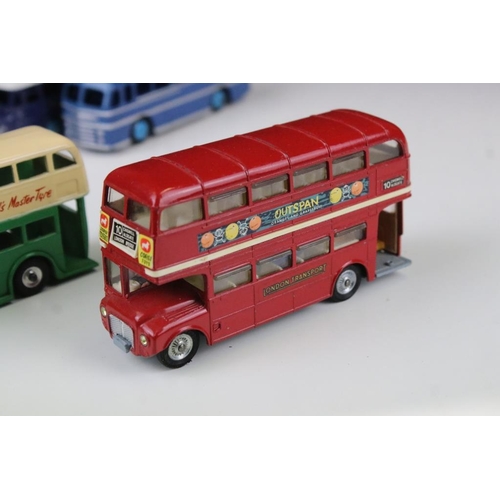 1426 - 20 Mid 20th C play worn Dinky & Corgi diecast models to include Dinky Luxury Coach, Dinky Duple Road... 