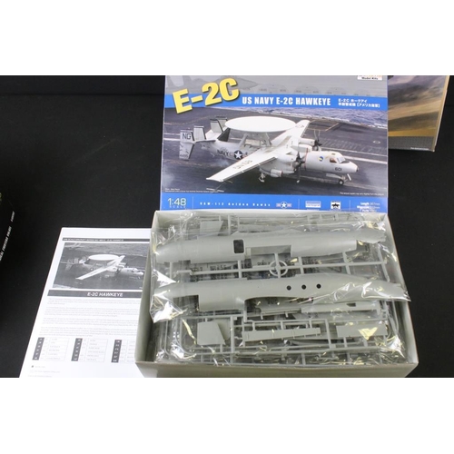 155 - Four boxed Kinetic Gold 1/48 plastic model kits to include K48060 Harrier GR1/GR3, K48078 IA 58 Puca... 