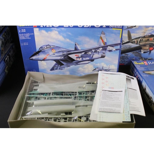 158 - Ten boxed & unbuilt Revell 1:32 plastic aircraft model kits to include 04711 Douglas SBD-5E, 03986 S... 