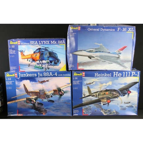 158 - Ten boxed & unbuilt Revell 1:32 plastic aircraft model kits to include 04711 Douglas SBD-5E, 03986 S... 