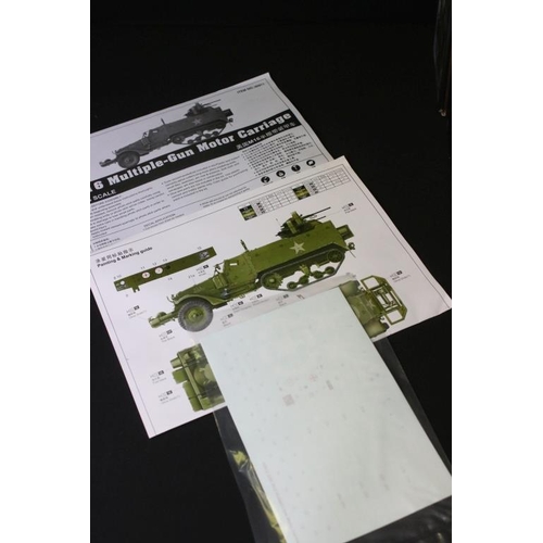 160 - Boxed Trumpeter 1/16 Multiple Gun Motor Carriage M16 plastic model kit, unbuilt & complete, ex