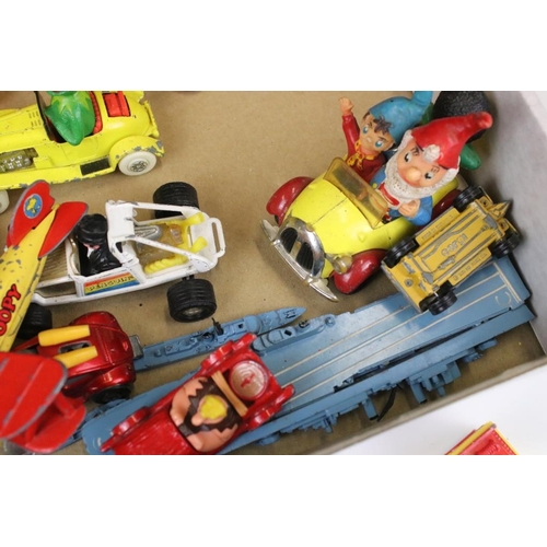 1427 - Over 35 Mid 20th C onward play worn diecast models, mainly TV related, to include Corgi, Matchbox, P... 