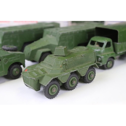 1437 - Three boxed Dinky Supertoys military diecast models to include 660 Tank Transporter, 622 10 Ton Army... 