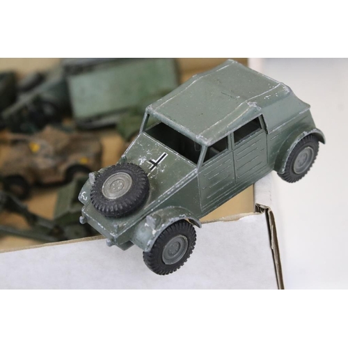 1439 - 39 Mid 20th C onwards play worn military diecast models to include Dinky, Britains, ERTL & Solido ex... 