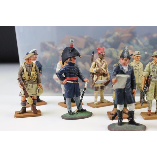 346 - Around 140 military metal figures, mostly Del Prado, to include Men At War and Napoleonic examples, ... 