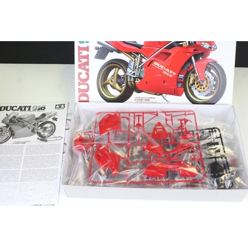 205 - Six boxed Tamiya 1/12 - 1/24 plastic model kits to include 99 Honda NSR 500 Factory Colour, 43 Honda... 