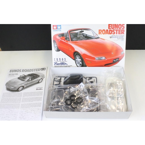 205 - Six boxed Tamiya 1/12 - 1/24 plastic model kits to include 99 Honda NSR 500 Factory Colour, 43 Honda... 