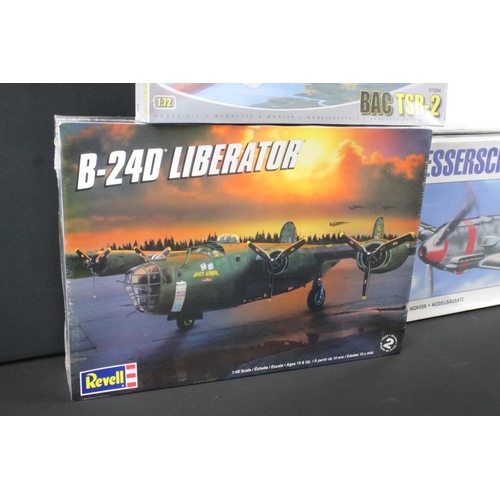 209 - Four sealed & boxed plastic model kits to include 2 x Airfix (1/24 12002 Messerschmitt Bf 109E & 1/7... 