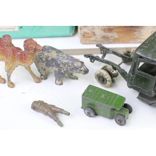 349 - Collection of over 80 mid 20th C play worn metal figures to include Britains examples, featuring Sno... 