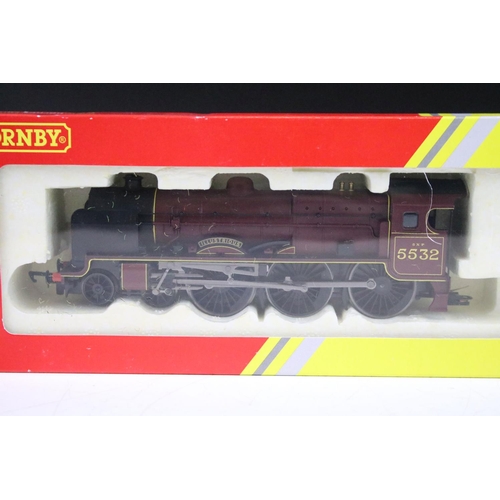 6 - Four boxed Hornby OO gauge Railroad locomotives to include R2784X BR Class A4 Mallard (Decoder fitte... 