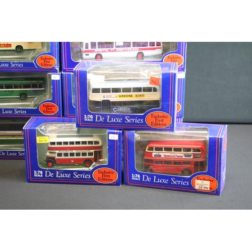 1048 - 34 Boxed EFE Exclusive First Editions De Luxe diecast model buses, ex (2 boxes)