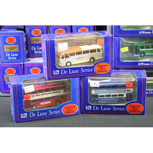 1048 - 34 Boxed EFE Exclusive First Editions De Luxe diecast model buses, ex (2 boxes)