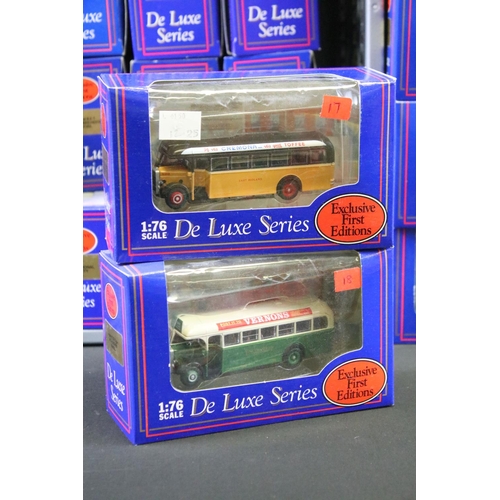 1048 - 34 Boxed EFE Exclusive First Editions De Luxe diecast model buses, ex (2 boxes)