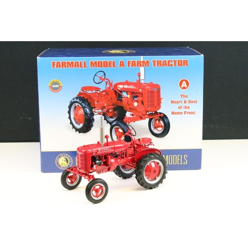 1108 - Boxed Franklin Mint 1/12 Farmall Model A Farm Tractor diecast model, ex with outer box