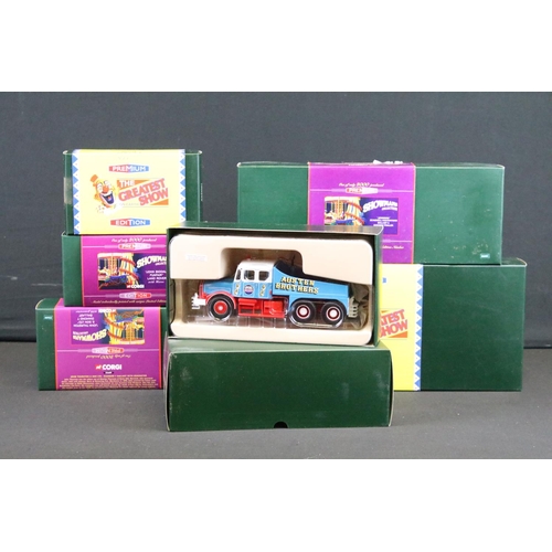 1052 - Nine boxed Corgi Premium Edition circus related diecast models to include 6 x The Showmans Collectio... 