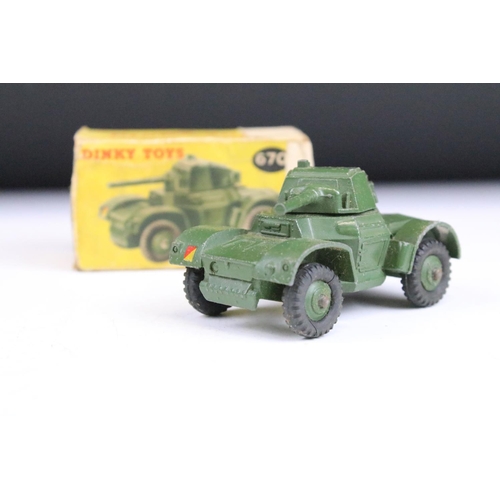 1441 - 15 Boxed Dinky military diecast models to include, 621 3 Ton Army Wagon x 2, 692 5.5 Medium Gun, 677... 