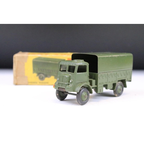 1441 - 15 Boxed Dinky military diecast models to include, 621 3 Ton Army Wagon x 2, 692 5.5 Medium Gun, 677... 