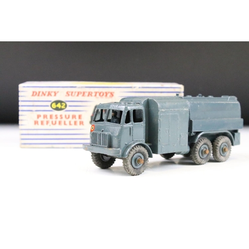 1442 - Three boxed Dinky Supertoys diecast models to include 986 Mighty Antar Low Loader with propeller, 64... 