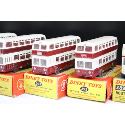 1444 - 17 Boxed Dinky diecast model buses to include 8 x Leyland Atlantean Bus, 2 x 290 Autobus, 3 x 289 Ro... 