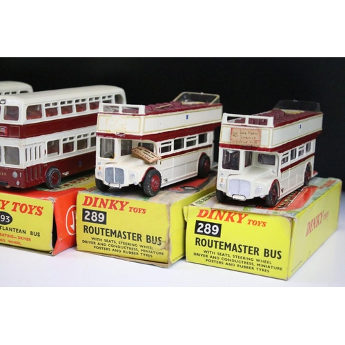 1444 - 17 Boxed Dinky diecast model buses to include 8 x Leyland Atlantean Bus, 2 x 290 Autobus, 3 x 289 Ro... 