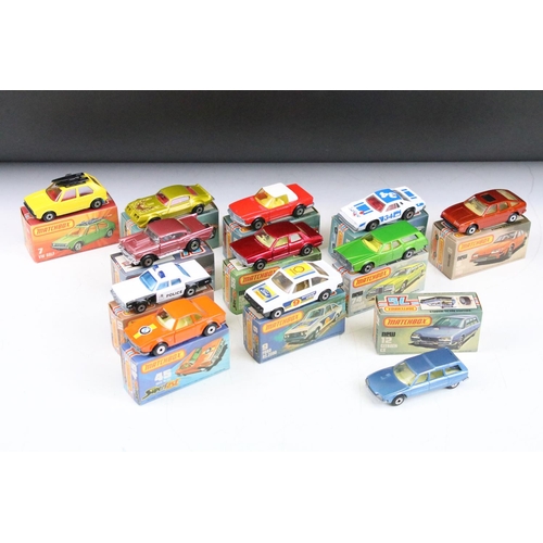 1446 - Ex Shop Stock - 12 Boxed Matchbox 75 Series diecast models to include 7 VW Golf, 16 Pontiac, 10 Plym... 