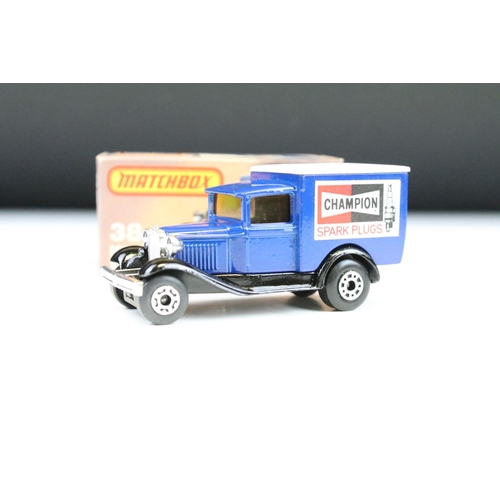 1448 - Ex Shop Stock - 12 boxed Matchbox 75 Series diecast models to include 25 Flat Car/Container, 66 Tyro... 