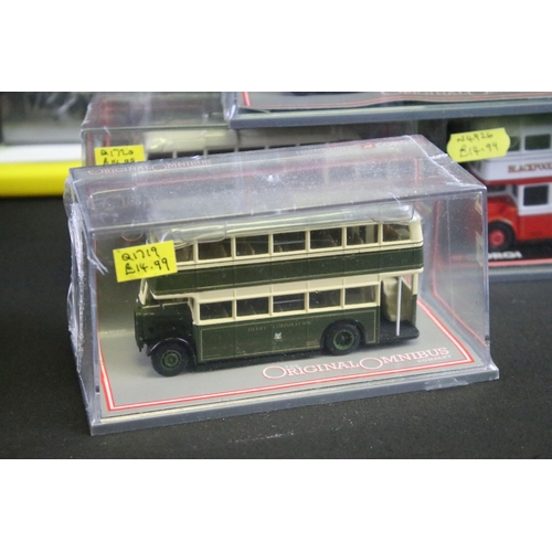 1063 - 50 Cased Corgi Original Omnibus diecast model buses, many sealed, ex (2 boxes)