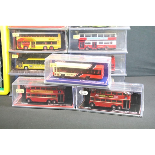 1064 - 40 Cased Corgi Original Omnibus diecast model buses, many sealed, ex (2 boxes)